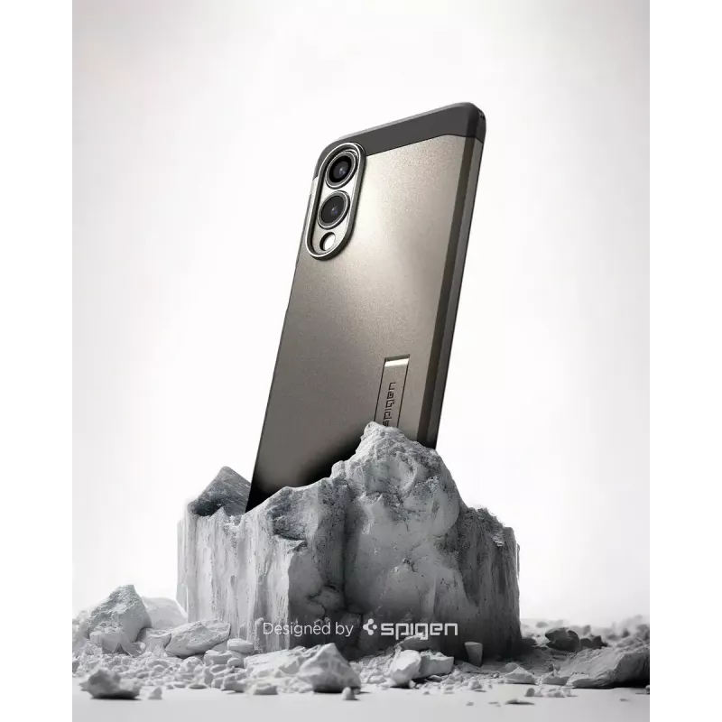 Abdeckung Spigen Galaxy S25 Edge Tough Armor AI MagFit Gunmetal