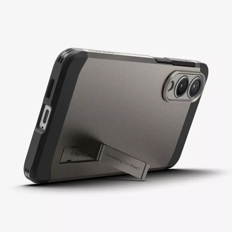Abdeckung Spigen Galaxy S25 Edge Tough Armor AI MagFit Gunmetal