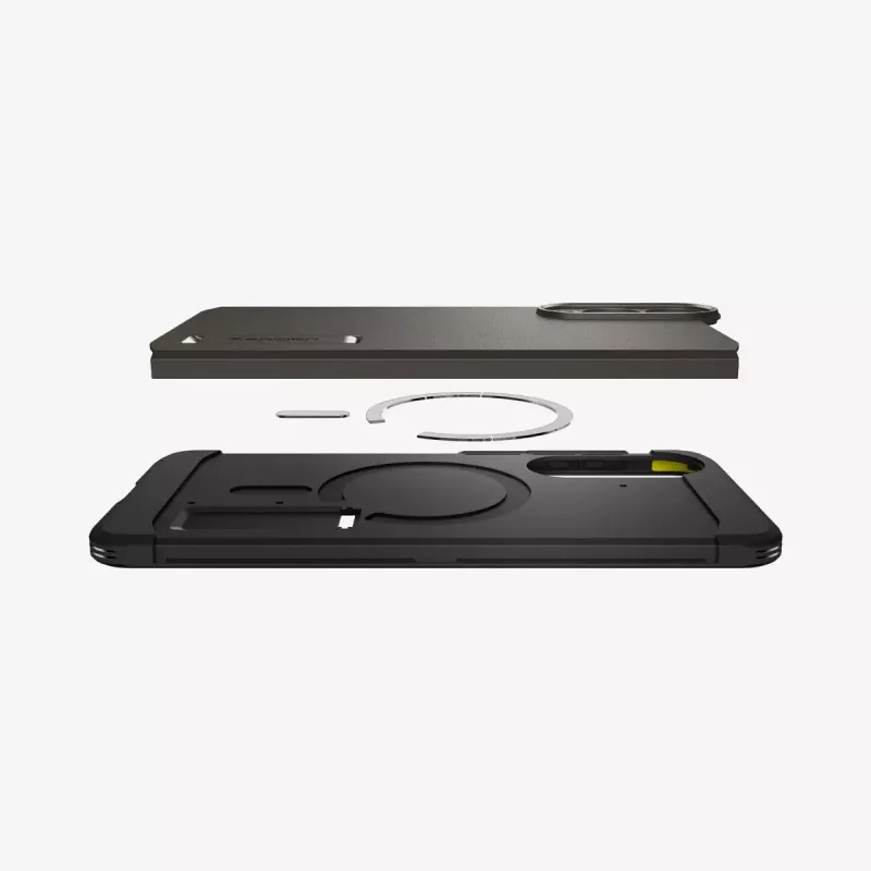 Abdeckung Spigen Galaxy S25 Edge Tough Armor AI MagFit Gunmetal