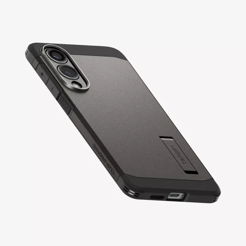 Abdeckung Spigen Galaxy S25 Edge Tough Armor AI MagFit Gunmetal