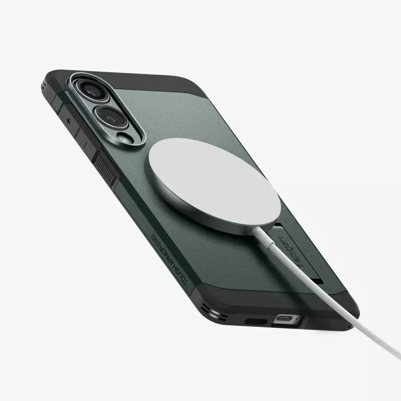Abdeckung Spigen Galaxy S25 Edge Tough Armor AI Abyss Grün