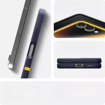 Schutzhülle Spigen Nano Pop Mag für Samsung Galaxy Z Flip 7 — Blueberry Navy, MagSafe-kompatibel