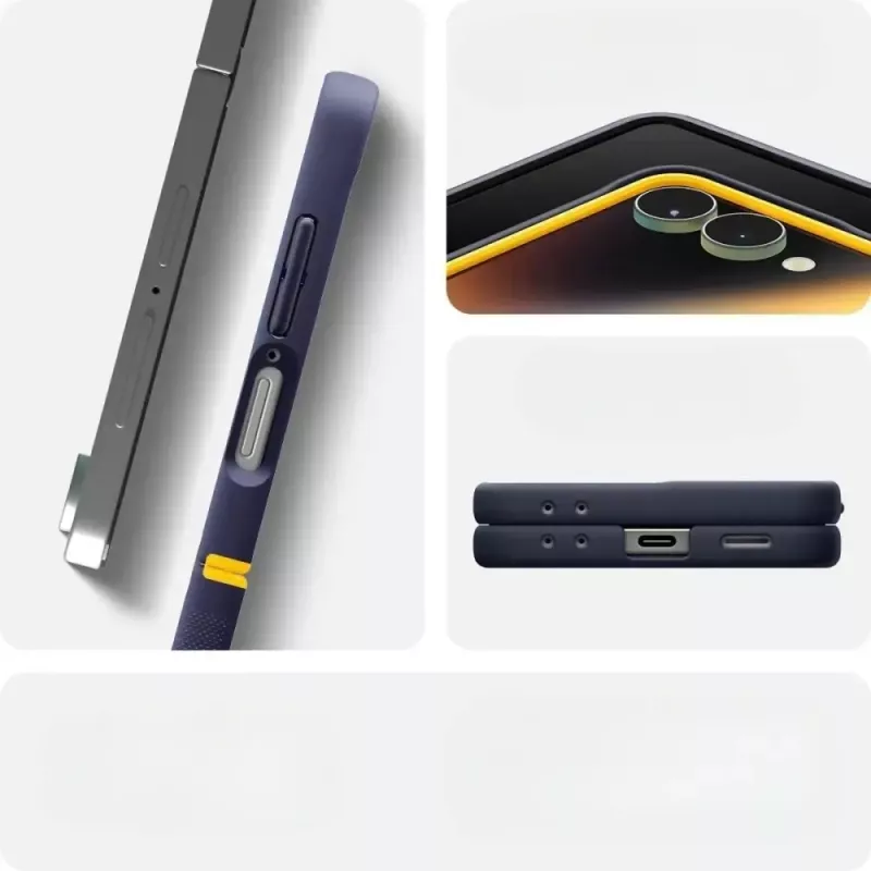 Schutzhülle Spigen Nano Pop Mag für Samsung Galaxy Z Flip 7 — Blueberry Navy, MagSafe-kompatibel