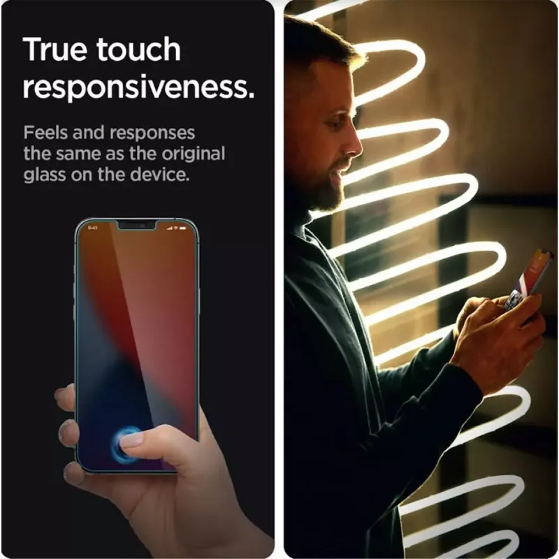 Displayschutz Spigen AGL03391 für Apple iPhone 13/13 Pro aus gehärtetem Glas
