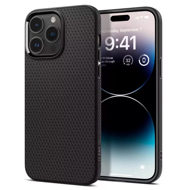 Cover Spigen Liquid Air iPhone 14 Pro Max 17 cm Schwarz