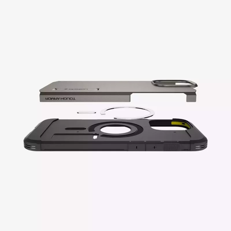 Spigen Tough Armor AI MagFit Handyhülle Hülle Grau 17,5 cm