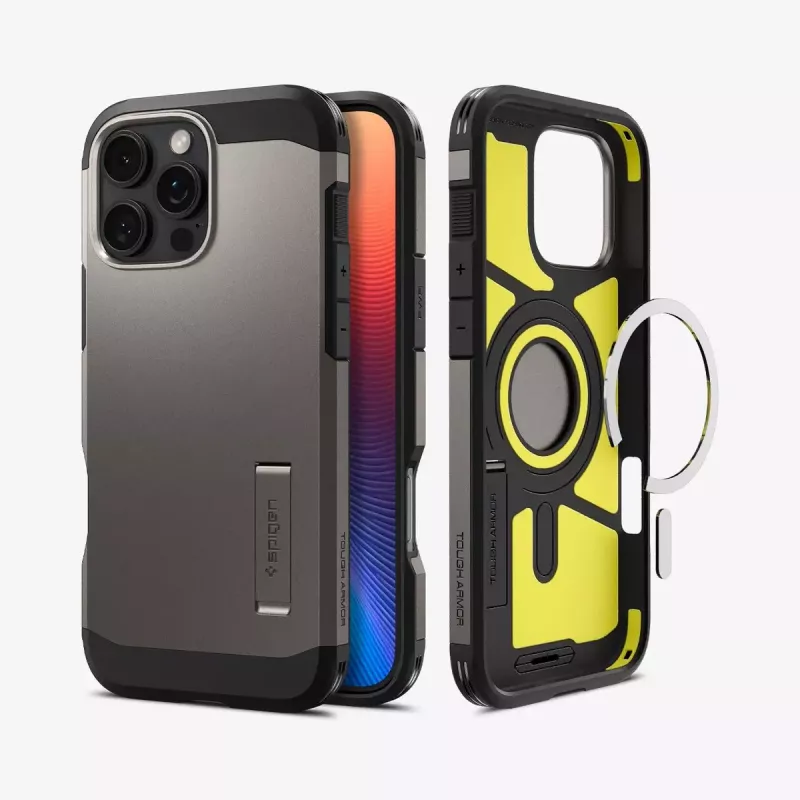 Spigen Tough Armor AI MagFit Handyhülle Hülle Grau 17,5 cm