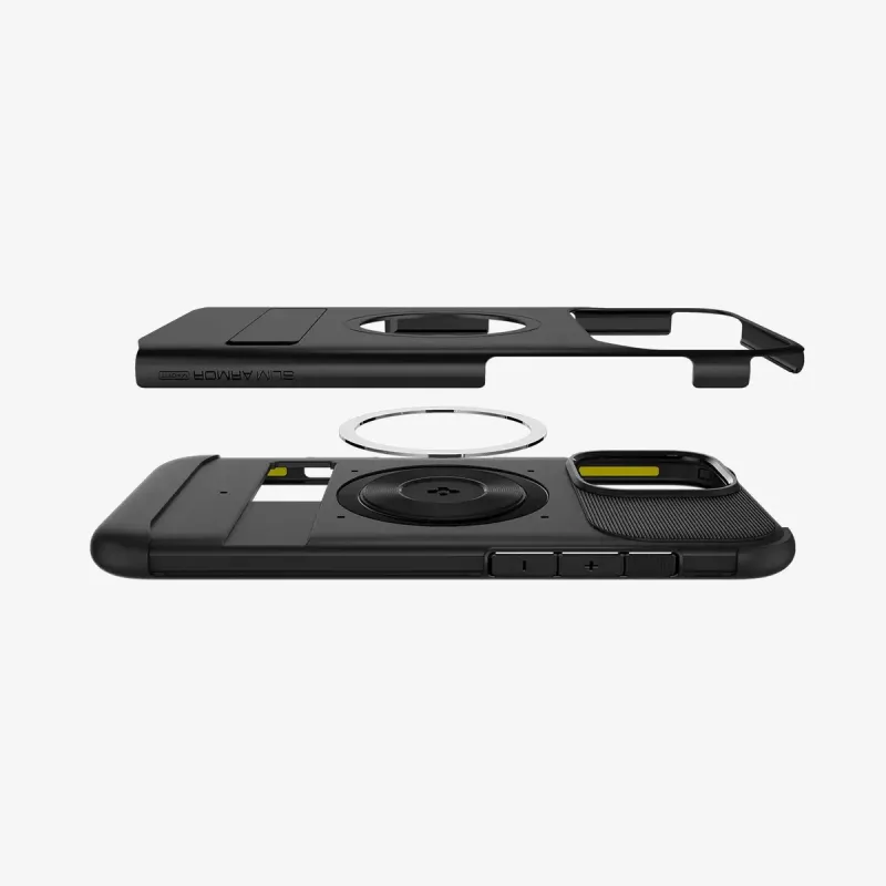 Spigen schlank Armor (MagFit) Handyhülle Abdeckung Schwarz 17,5 cm
