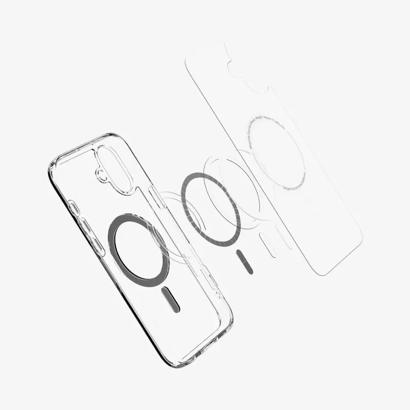 Spigen Ultra Hybrid (MagFit) Handyhülle Hülle Schwarz Transparent für iPhone 16 Plus