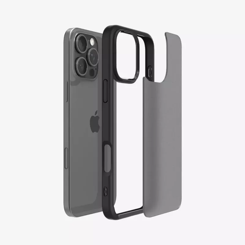 Spigen Ultra Hybrid Handyhülle Schwarz für iPhone 16 Pro 6,3 Zoll