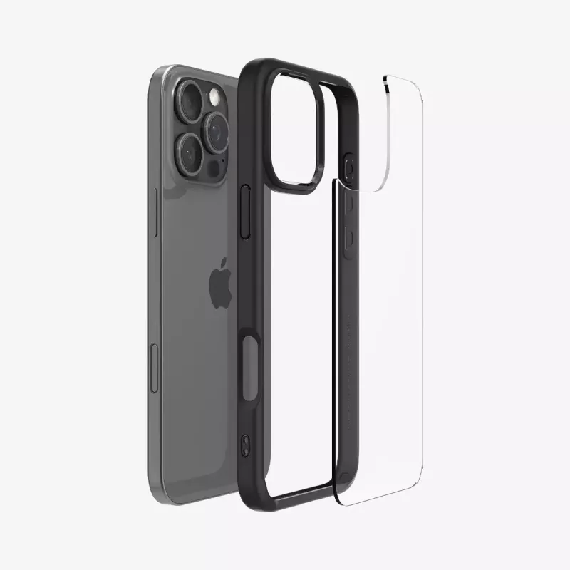 Spigen Ultra Hybrid Handyhülle Cover Schwarz für iPhone 16 Pro
