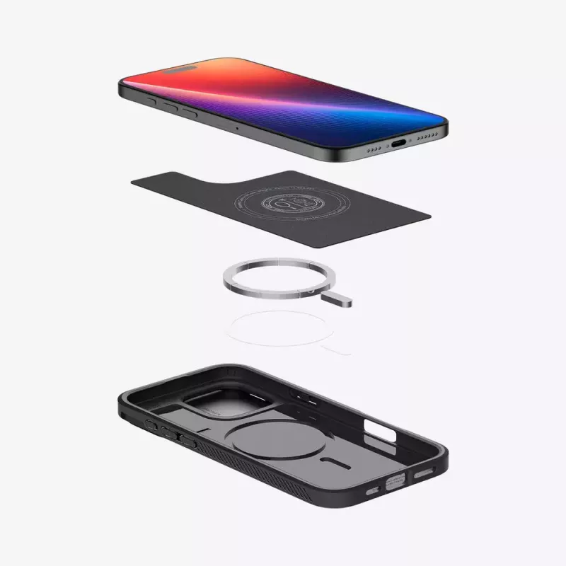 Spigen Optik Armor Handyhülle Cover Schwarz für iPhone 16 Pro