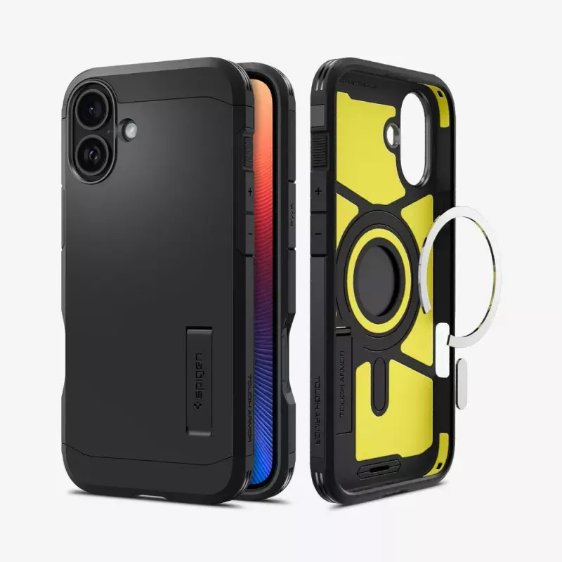 Spigen Tough Armor AI (MagFit) Handyhülle Cover Schwarz 15,5 cm