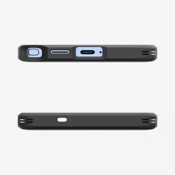 Abdeckung Spigen Galaxy S25 Ultra Tough Armor AI Schwarz Desktop-Ständer