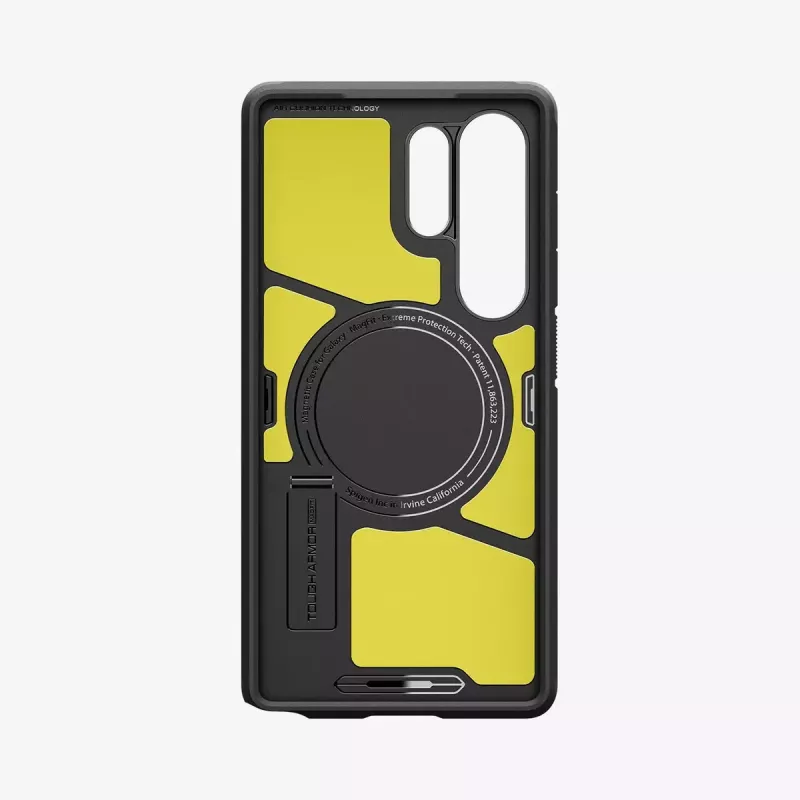 Abdeckung Spigen Galaxy S25 Ultra Tough Armor AI Schwarz Desktop-Ständer