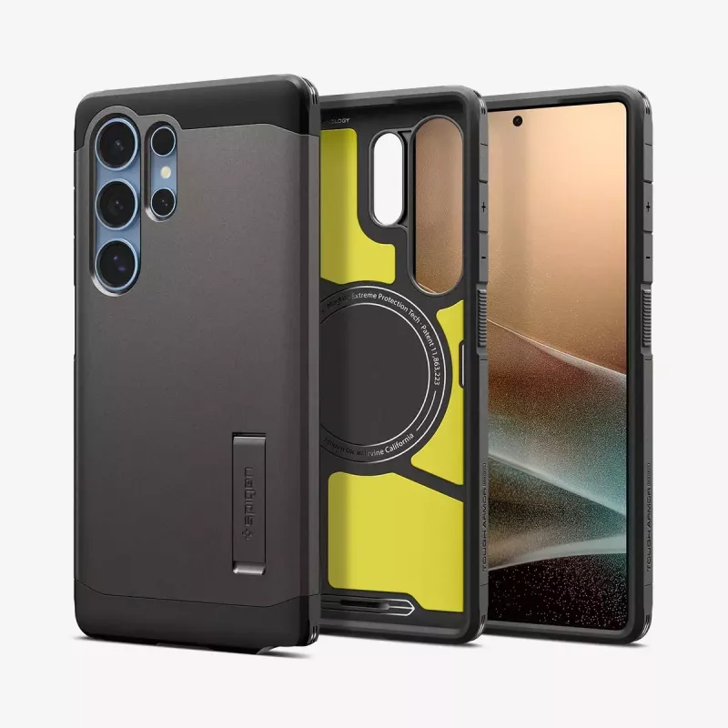 Abdeckung Spigen Galaxy S25 Ultra Tough Armor AI Gunmetal Monochromatic