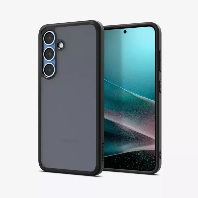 Spigen Ultra Hybrid Frost Black Hülle für Samsung Galaxy S25, Schwarz