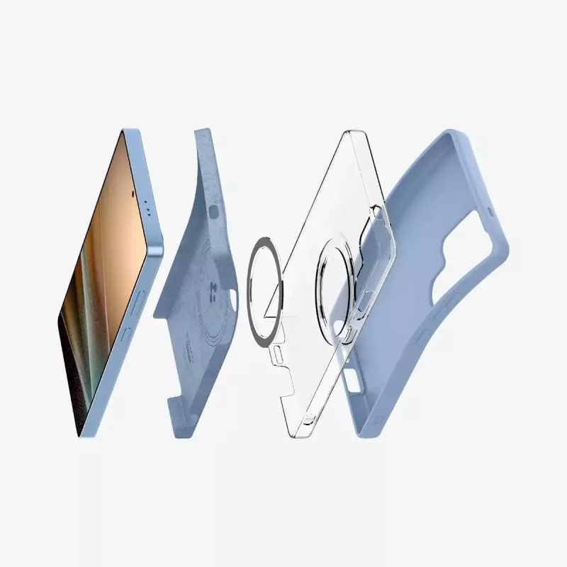 Cover Spigen Galaxy S25 Ultra Silicone Fit MagFit Saphirblau