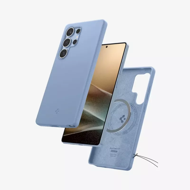 Cover Spigen Galaxy S25 Ultra Silicone Fit MagFit Saphirblau