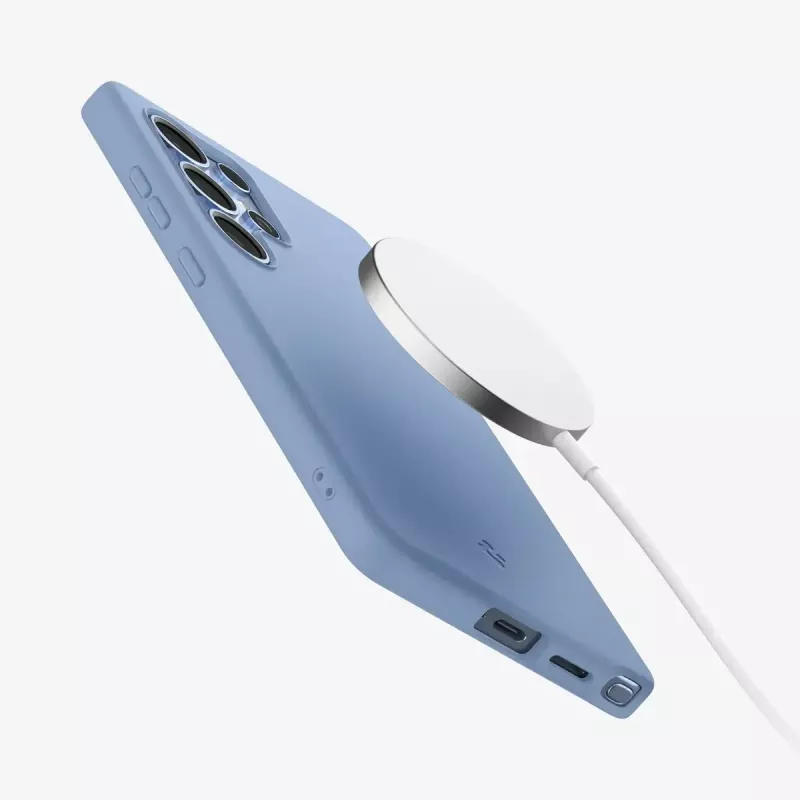Cover Spigen Galaxy S25 Ultra Silicone Fit MagFit Saphirblau