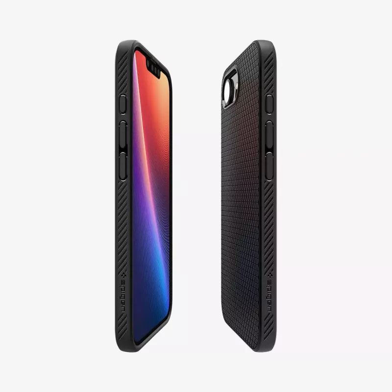 Cover Spigen Liquid Air iPhone 16e Hülle Matt Schwarz
