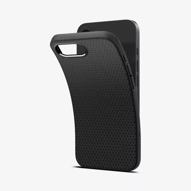 Cover Spigen Liquid Air iPhone 16e Hülle Matt Schwarz
