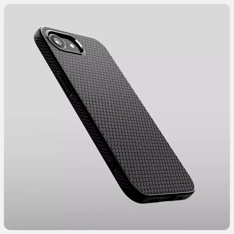 Cover Spigen Liquid Air iPhone 16e Hülle Matt Schwarz