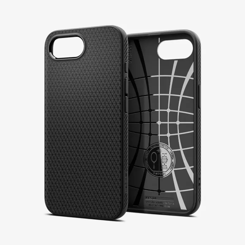 Cover Spigen Liquid Air iPhone 16e Hülle Matt Schwarz