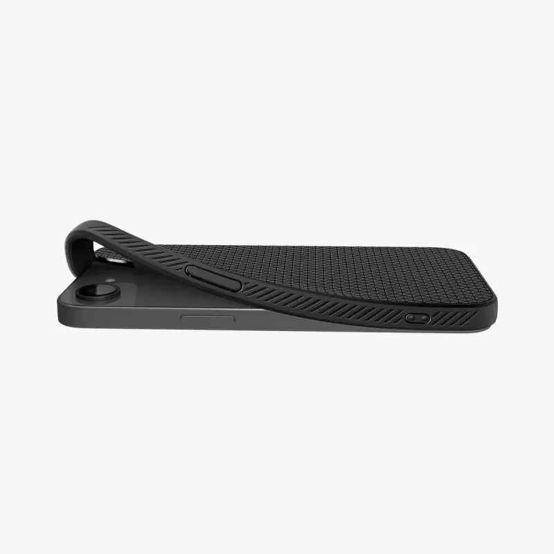 Cover Spigen Liquid Air iPhone 16e Hülle Matt Schwarz