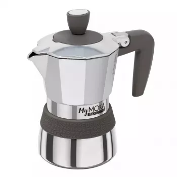 Moka-Kanne Pedrini MyMoka induction Braun Edelstahl