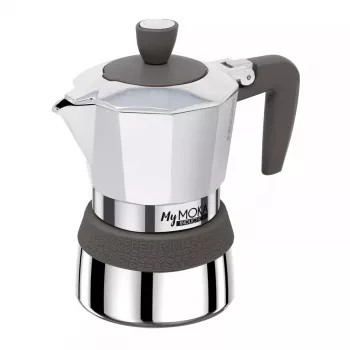 Moka-Kanne Pedrini MyMoka induction Braun Edelstahl