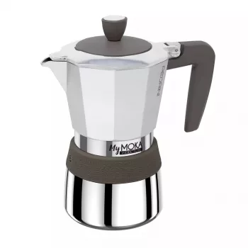 Moka-Kanne Pedrini MyMoka Induktion Braun Edelstahl