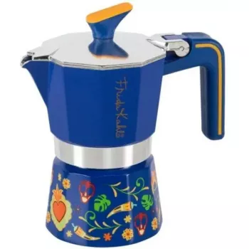 Küchentopf Pedrini Frida Kahlo Blau 02CF152, dekorativer Kochtopf mit Deckel, Keramikoptik