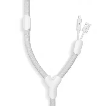 Kabel-Organizer BlueLounge Soba, weiß – Desktop-Kabelmanagementmatte