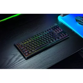 Razer SchwarzWidow V4 Low-Profile Tenkeyless HyperSpeed Tastatur Gaming USB RF Wireless Bluetooth QWERTY US International Schwarz