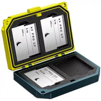 Speicherkartenetui Angelbird 4 Karten CFast Aluminium Schwarz Gelb