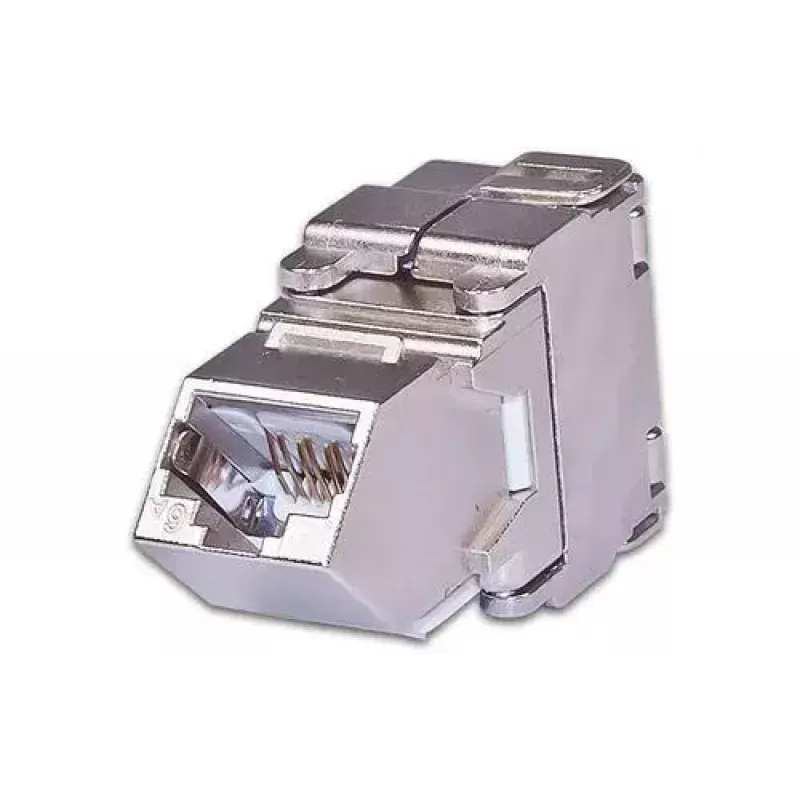 Keystone-Modul Wirewin WKS JACK KAT6A STP 45 abgewinkelt Silver