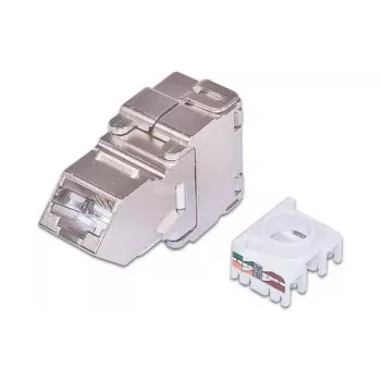 Keystone-Modul Wirewin WKS JACK KAT6A STP 45 abgewinkelt Silver