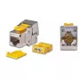 Keystone-Modul Wirewin WKS JACK KAT6A STP EA 12 RJ-45 flach metallisch gelb