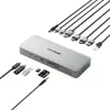 Laptop-Dock / Port-Replikator ALOGIC TB4DU4 — Kabelgebundenes Thunderbolt, 96 W, SD-/MicroSD-Kartenleser, 3,5 mm, Aluminium/ABS