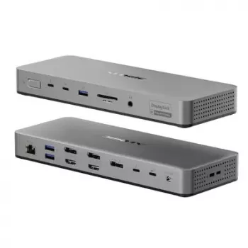Laptop-Dock / Port-Replikator ALOGIC TB4DU4 — Kabelgebundenes Thunderbolt, 96 W, SD-/MicroSD-Kartenleser, 3,5 mm, Aluminium/ABS