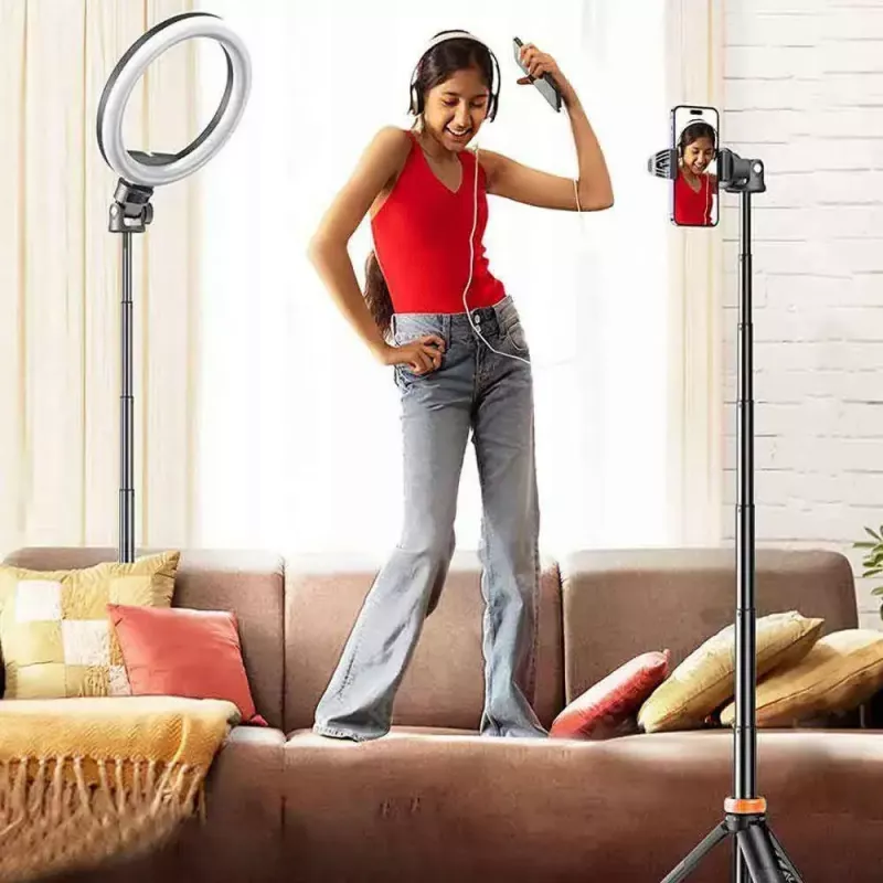 Selfie-Stick-Stativ Tech‑Protect L035 — verstellbare Höhe, leichter tragbarer Halter