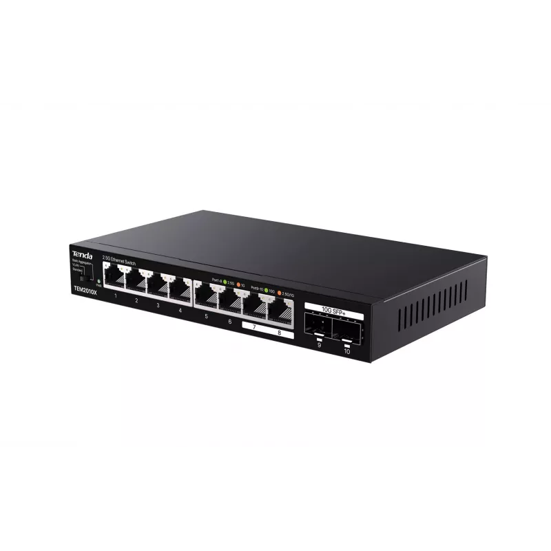 Tenda TEM2010X Netzwerk-Switch 2.5G Ethernet (100/1000/2500) Desktop Schwarz