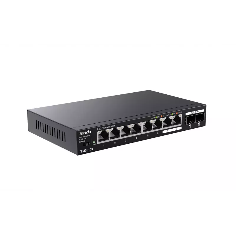 Tenda TEM2010X Netzwerk-Switch 2.5G Ethernet (100/1000/2500) Desktop Schwarz