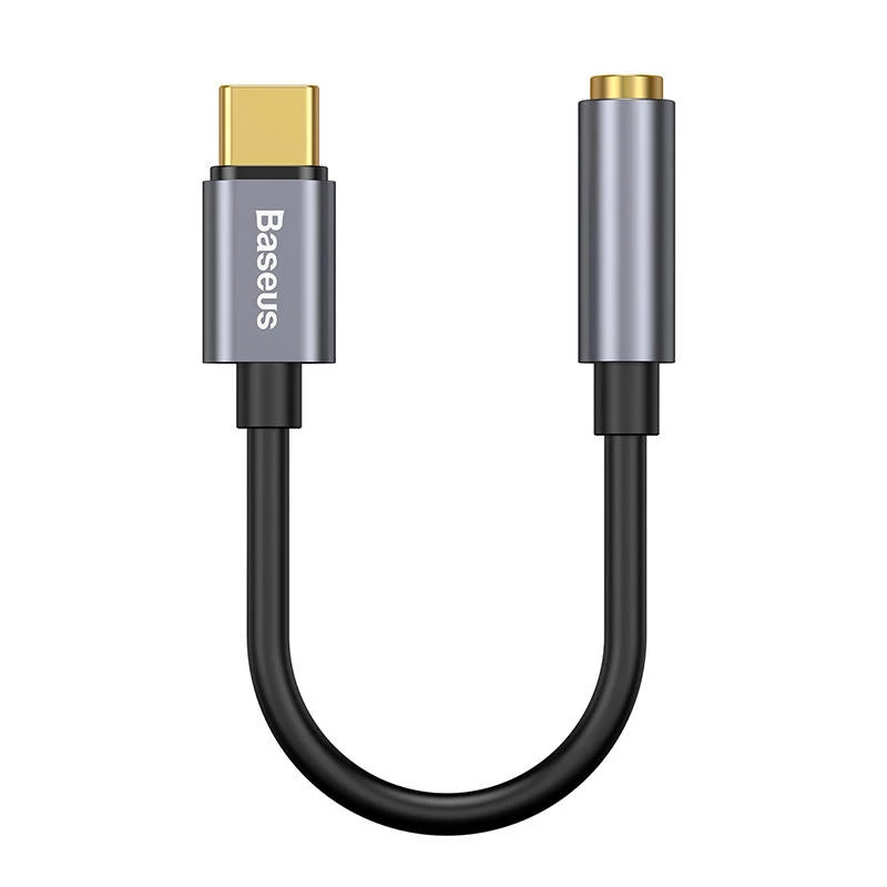 Baseus L54 Audio-Adapter USB-C + Miniklinke 3,5 mm (Schwarz+Grau)