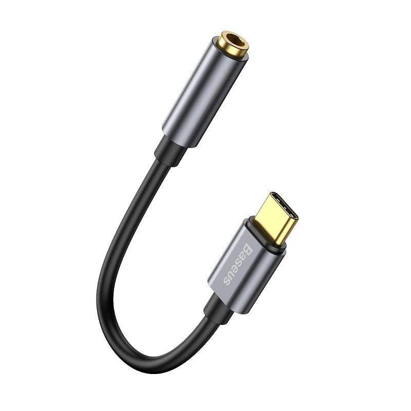 Baseus L54 Audio-Adapter USB-C + Miniklinke 3,5 mm (Schwarz+Grau)