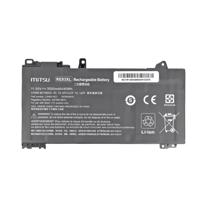Mitsu für HP430G6/450G6 3500mAh (40Wh) 11,55V