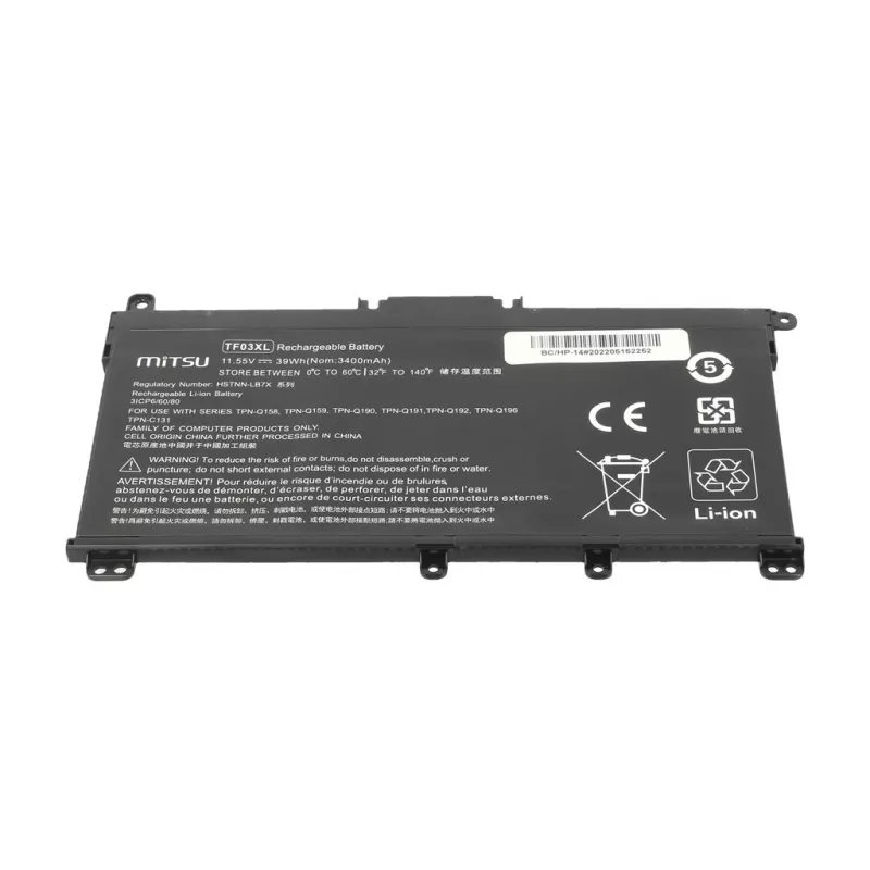 #Mitsu für HP 14-BP 3400mAh (39Wh) 11,55V