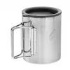 Helikon Thermobecher mit Deckel 250 ml Silber, Schwarz