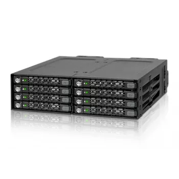 ICY DOCK - ToughArmor - MB998SK-B - 8x2.5 SATA HDD Hot Swap Mobile Rack - HDD-Träger - 40mm Lüfter - Aluminium - LED - SATA 6Gbit/s - bis 7mm Bauhöhe 